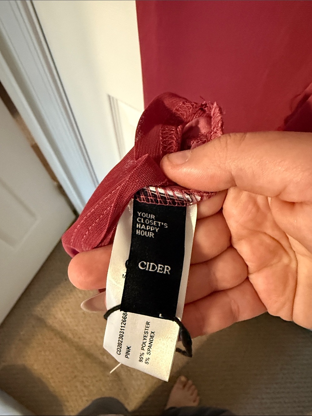 Cider Ruffled Strap Maxi Dress in Raspberry Plum - Picture 5 of 5